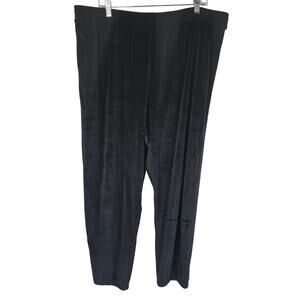 Victoria Secret Athletic Black Velvet Feel Ripped Pockets Joggers XXL NWT